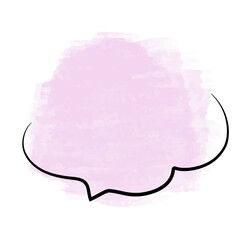 カラフルな水彩の吹き出しあしらいのベクターイラスト