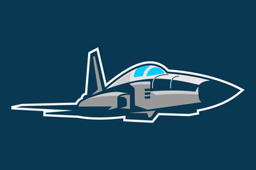 American fighter jet icon vector illustration 