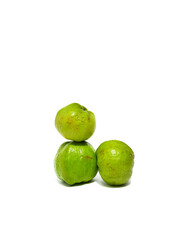 Fresh Guava fruit on isolated white background