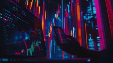 charts and graphs with statistics to innovative analyze business potential and forecast future development of companies growth.