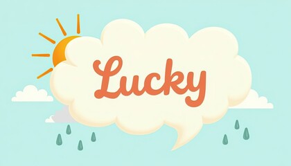 Lucky Word Art - Perfect for greeting cards, social media posts, or any project that needs a positive, uplifting message.