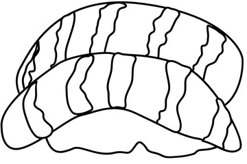 japanese food doodle element coloring page cartoon illustration