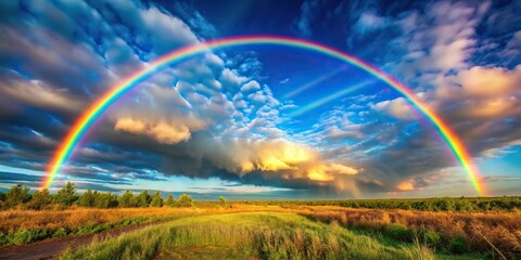 Naklejka premium Wide-angle texture of color grading in rainbow effect