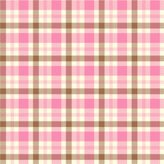 Pink Plaid Seamless Pattern Design Template