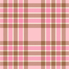 Pink Plaid Seamless Pattern Design Template