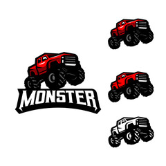 set of monster truck logo © Artchilles