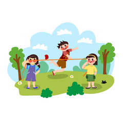 Fototapeta premium Playing Kids
