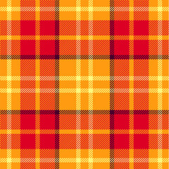 Red Plaid Seamless Pattern Design Template