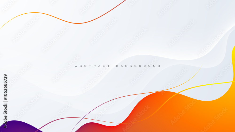 Poster gradient abstract background wavy shape design vector