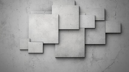 White and Gray Stone Concrete Texture Wall Facade with Plaster and Wallpaper Tiles Background