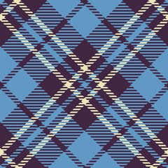 Blue Plaid Seamless Pattern Design Template