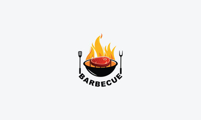 Barbecue logo design vector template