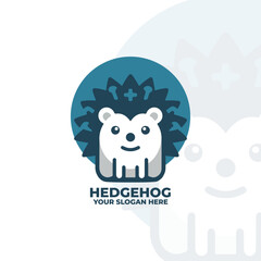 a flat logo of a hedgehog
