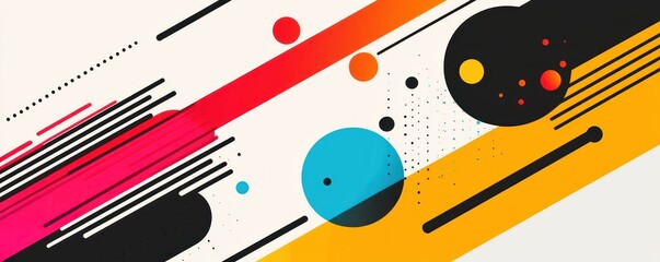 Eye-catching promotional flyer depicted in a colorful line icon.