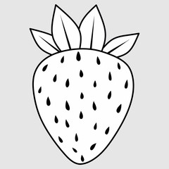 strawberries. On a white background. Modern minimal style. vector flat design