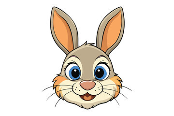 Obraz premium rabbit with a heart vector illustration with white background