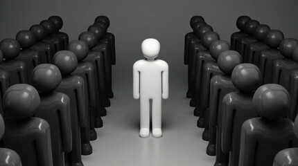 Fototapeta premium Highlighting Excellence: The Exceptional Candidate In A Diverse Group