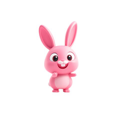 Obraz premium Cute Pink Bunny