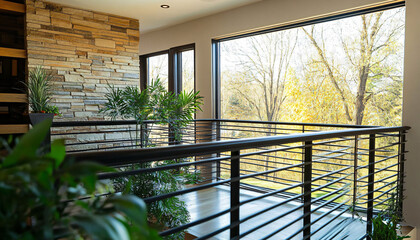 Minimalist and unique interior design in the house