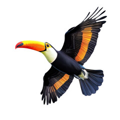 Naklejka premium Flying Toucan
