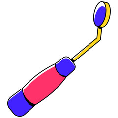 Dental Mirror Tool Illustration