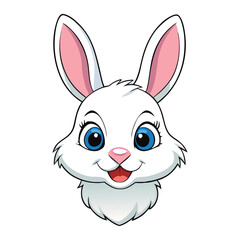 Obraz premium rabbit with a heart vector illustration with white background