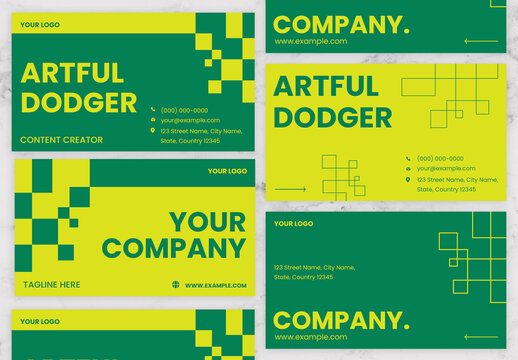 Green And Yellow BusinessCard