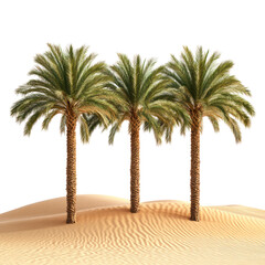 Three Palm Trees in a Desert