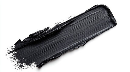Premium black brush stroke isolated on white background
