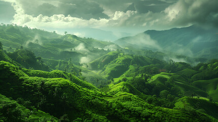 Fototapeta premium green landscape 