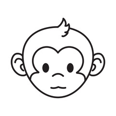 monkey head animal icon