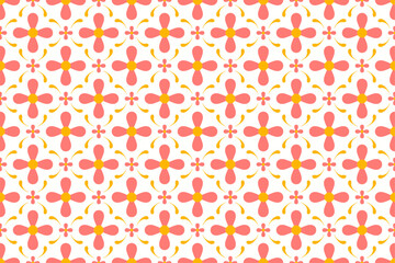 Simple Flowers Seamless Pattern