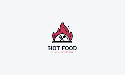 Hot foodlogo design vector template