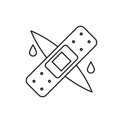 Outline Icon Bandages and plasters