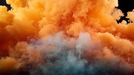 A cloud of smoke bursts outward, leaving a clear space in the center.  This dramatic effect is perfect for a spooky Halloween backdrop or wallpaper.