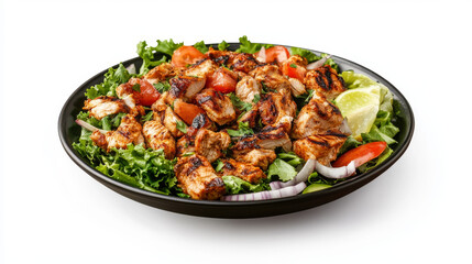A plate of delicious chicken doner kebab.