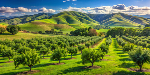 Obraz premium vineyard. landscape, mountain, green, agriculture, field, tea, nature, hill, tree, sky, rice, grass, plantation, summer, farm, countryside, forest, valley, rural, asia, scenery, view, plant, travel, c
