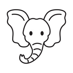 elephant head animal icon