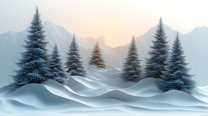 Obraz premium Modern minimalist Christmas card design