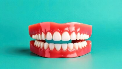 Obraz premium Enhance your smile with fun vibrant dentures