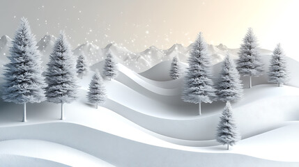 Obraz premium Modern minimalist Christmas card design