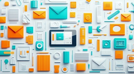 Explore the creative world of minimalist vector designs with double-exposure techniques for digital advertising