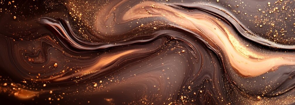 Melted chocolate swirl background