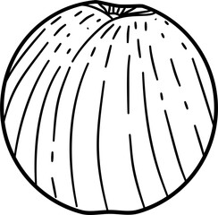 Vintage plum engraving style hand drawn vector illustration