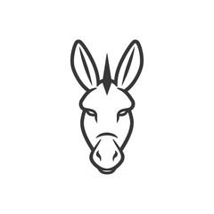 Line Drawing of a Donkeys Head