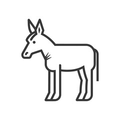 Fototapeta premium Line Drawing of a Donkey