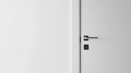 Modern Minimalist Door Design with White Wall