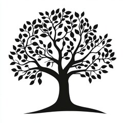 Obraz premium tree with roots, vector isolated on white background, ai generated vector illustration