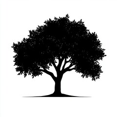 Fototapeta premium tree with roots, vector isolated on white background, ai generated vector illustration