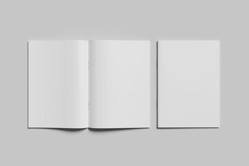 Blank A4 magazine brochure for mockup - 3D rendering